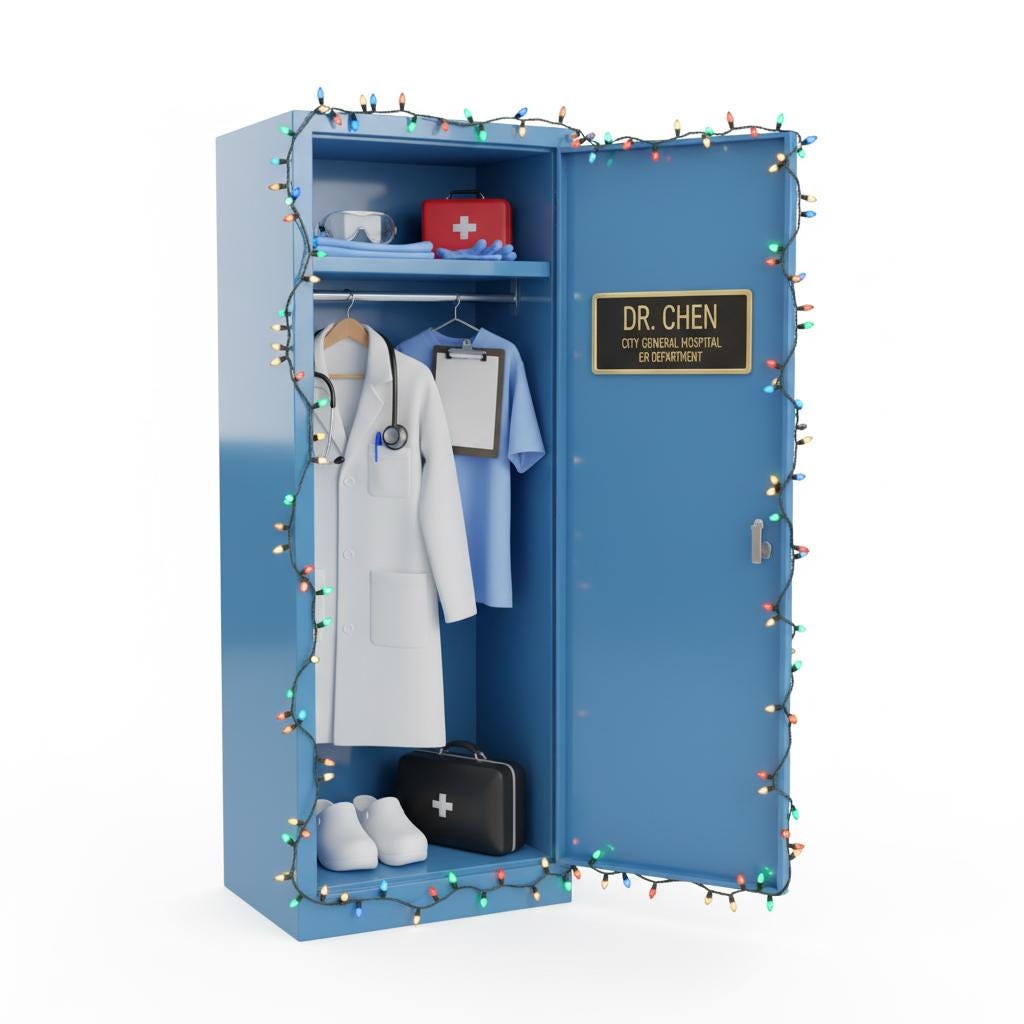 Personalized Doctor Ornament – Custom Name Medical Locker Christmas Tree Decoration Gift