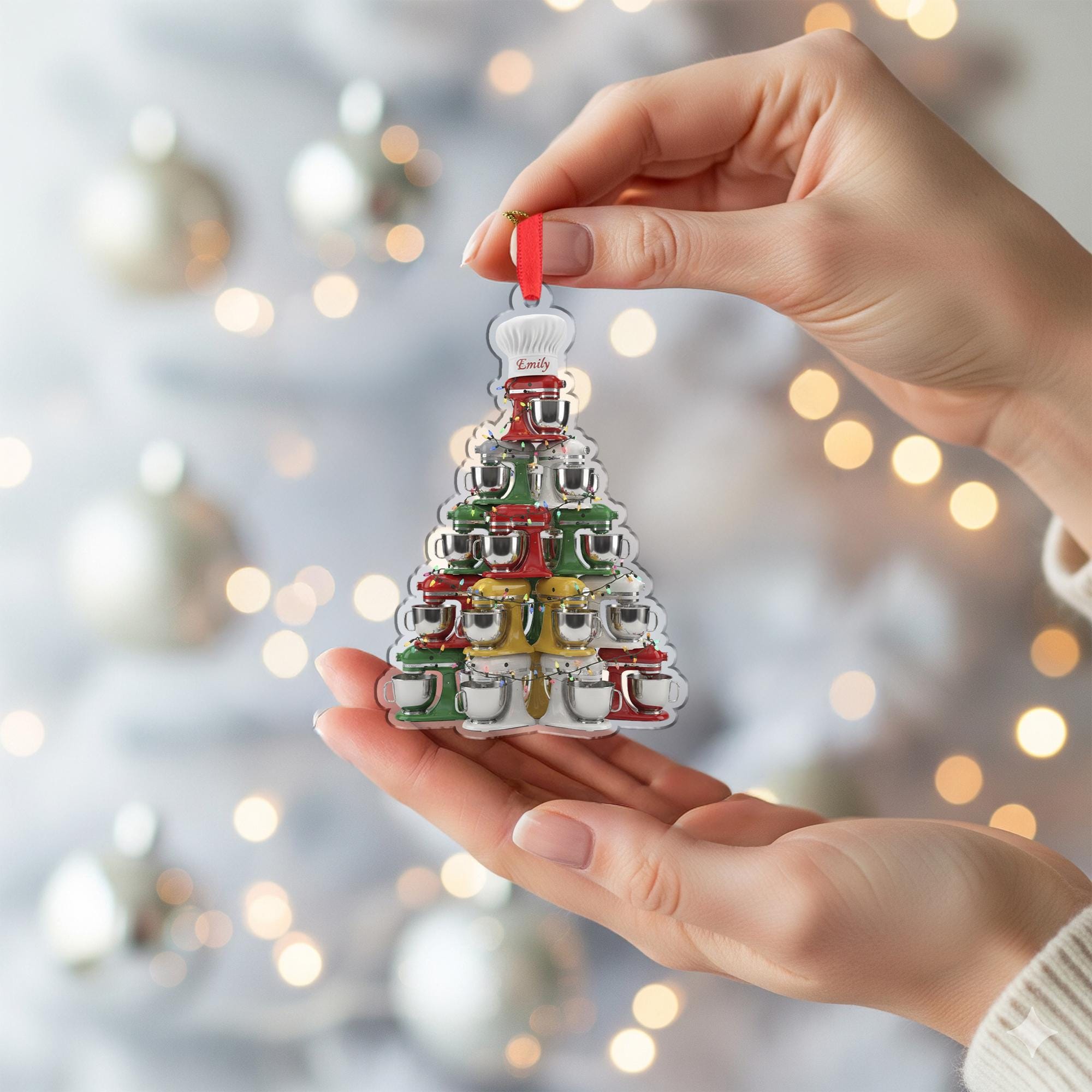 Personalized Stand Mixer Christmas Ornament: Baker Gift, Chef Kitchen Decor
