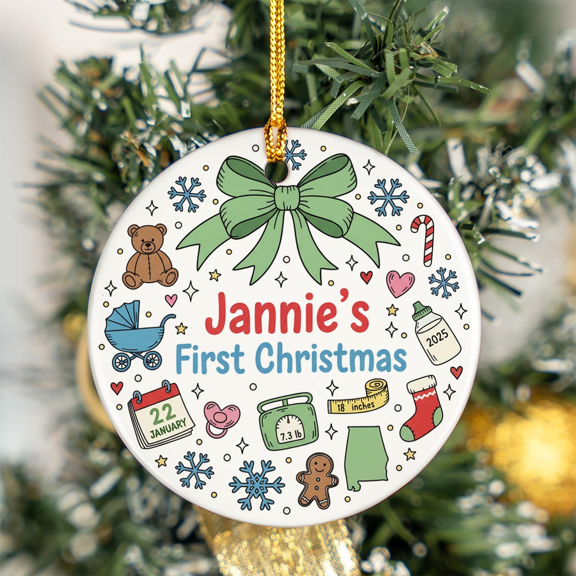 Personalized Baby's First Christmas Ornament: Custom Photo Keepsake