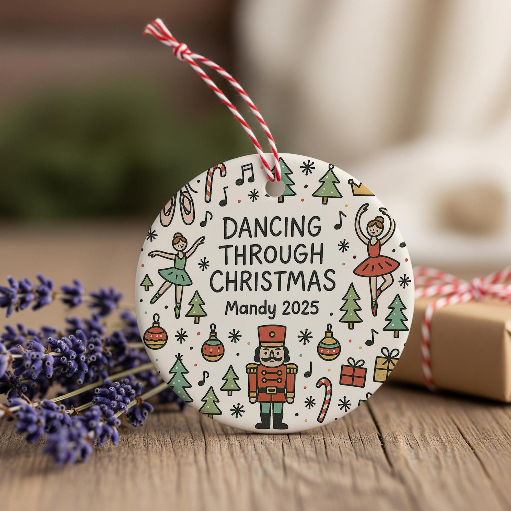 Personalized Ballerina Christmas Ornament, Nutcracker Ballet Dancer Gift
