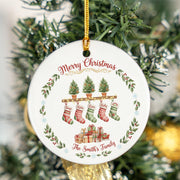 Personalized Family Stocking Ornament - Custom Name Christmas Keepsake Gift