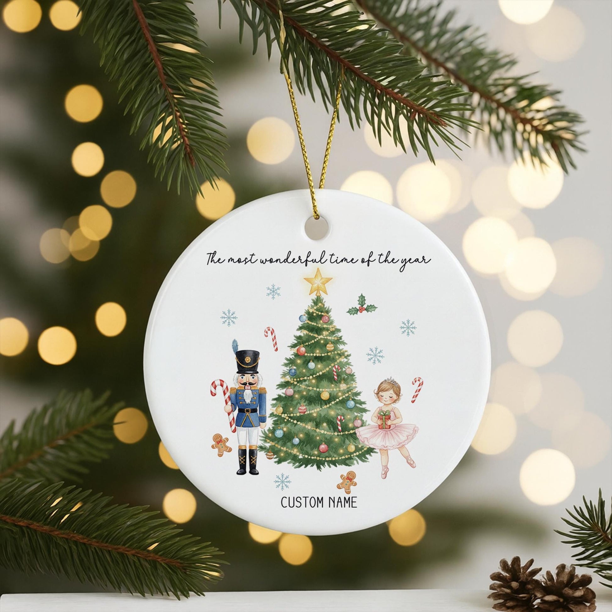 Personalized Nutcracker Ornament - Ballet Dancer Christmas Tree Keepsake Gift