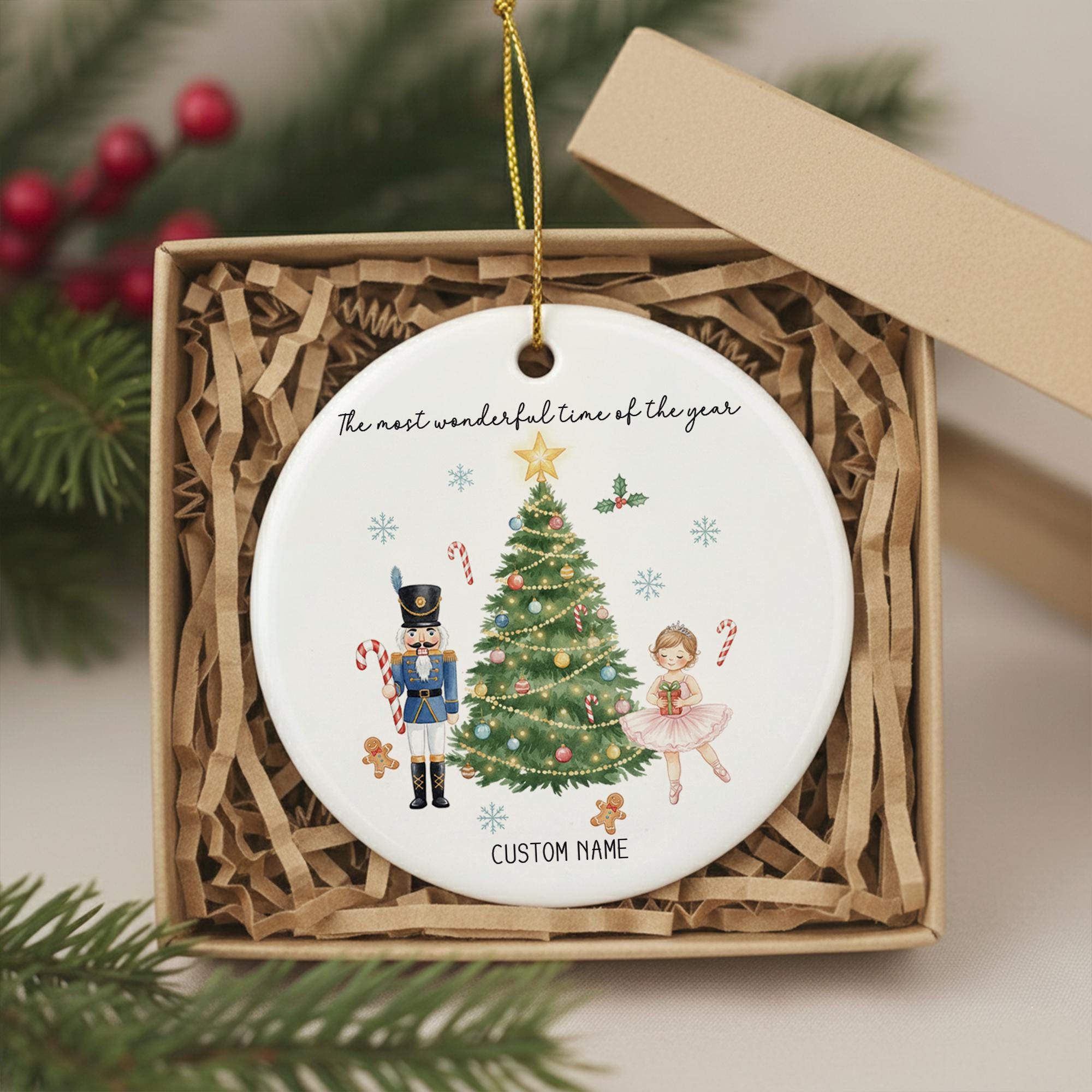 Personalized Nutcracker Ornament - Ballet Dancer Christmas Tree Keepsake Gift