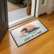 Leave Me A Loon Funny Doormat; Common Loon Bird Watching Welcome Mat