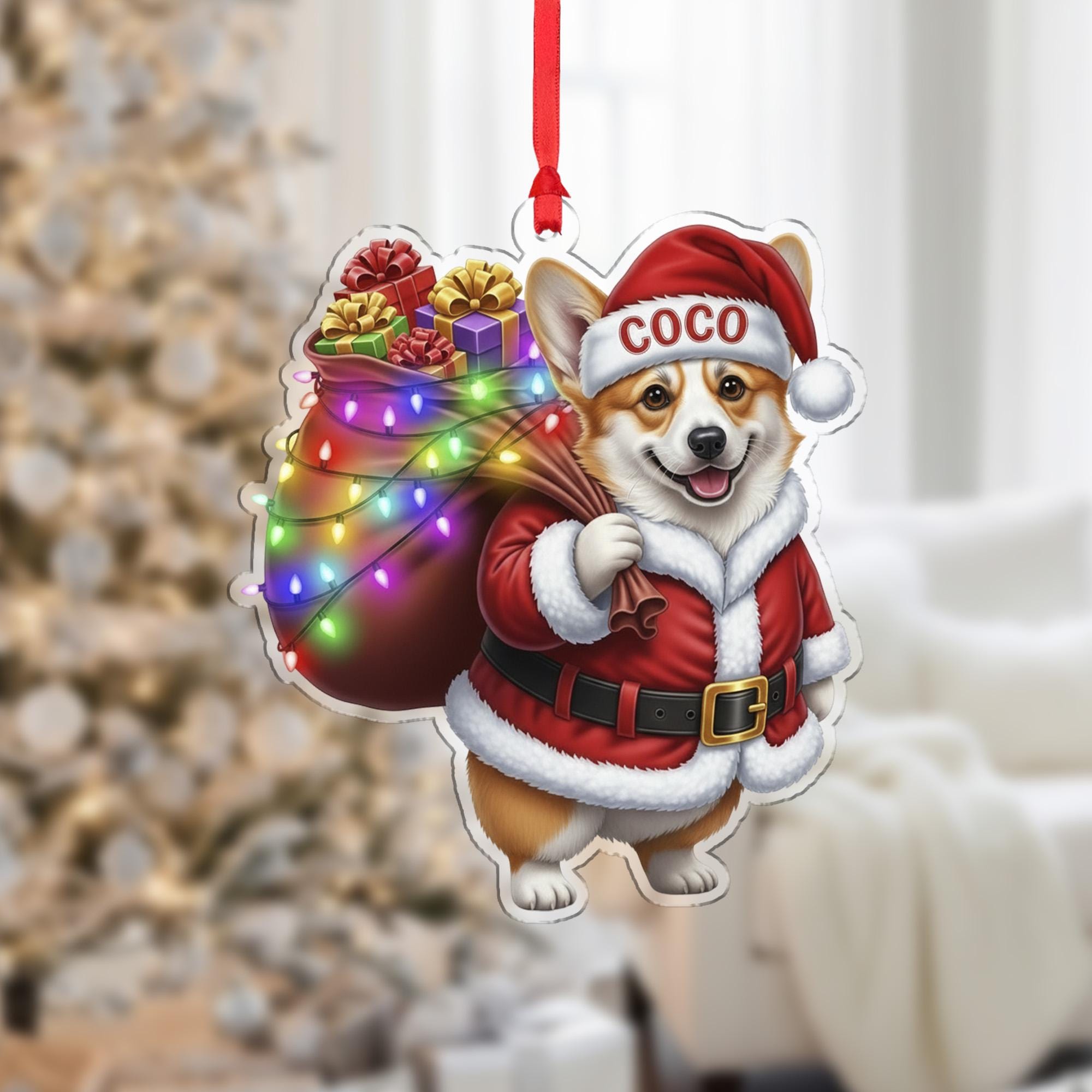 Personalized Dog Ornament: Custom Pet Christmas Tree Decoration