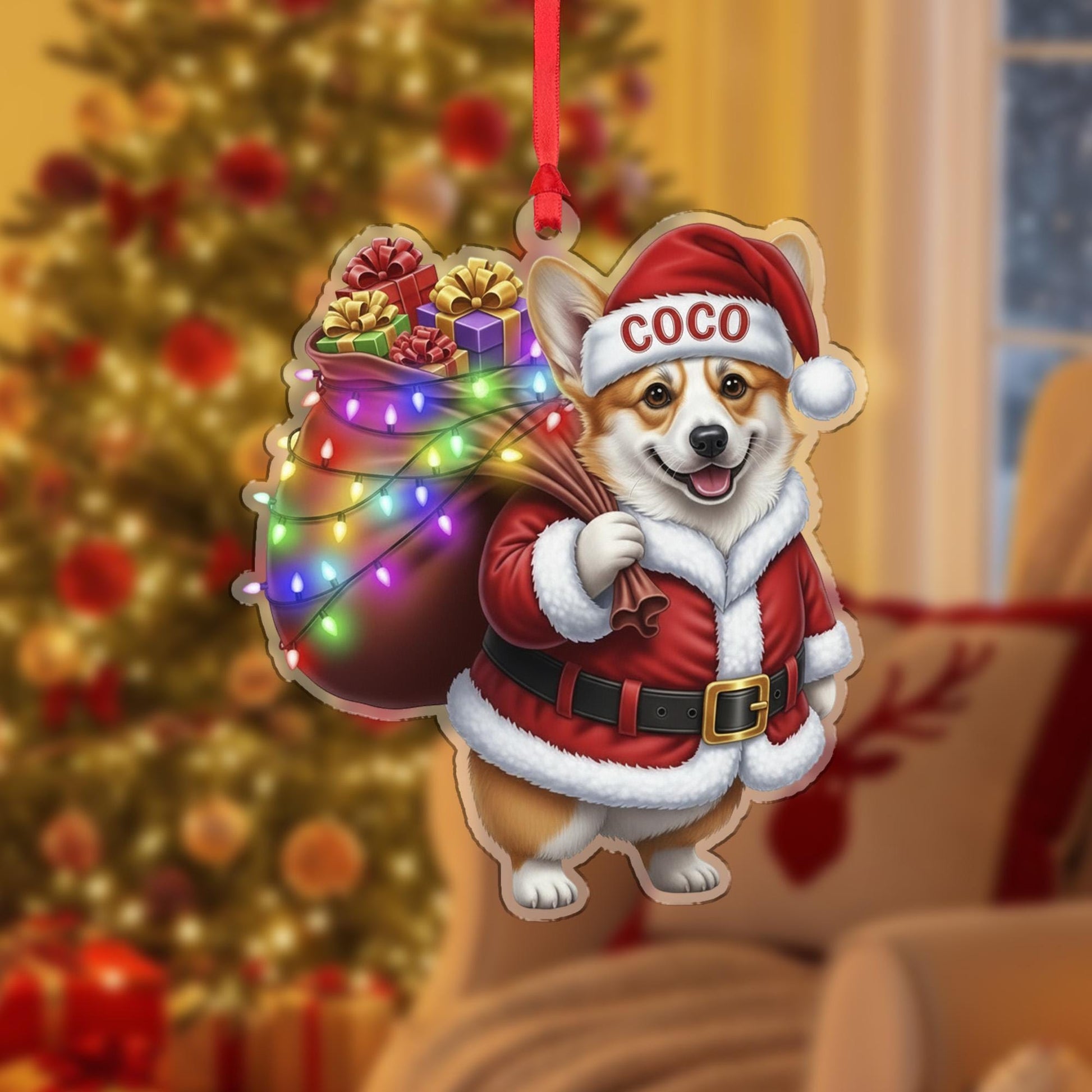 Personalized Dog Ornament: Custom Pet Christmas Tree Decoration