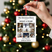 Personalized Newspaper Couple Ornament – The Christmas Times What A Year For Couple Gifts