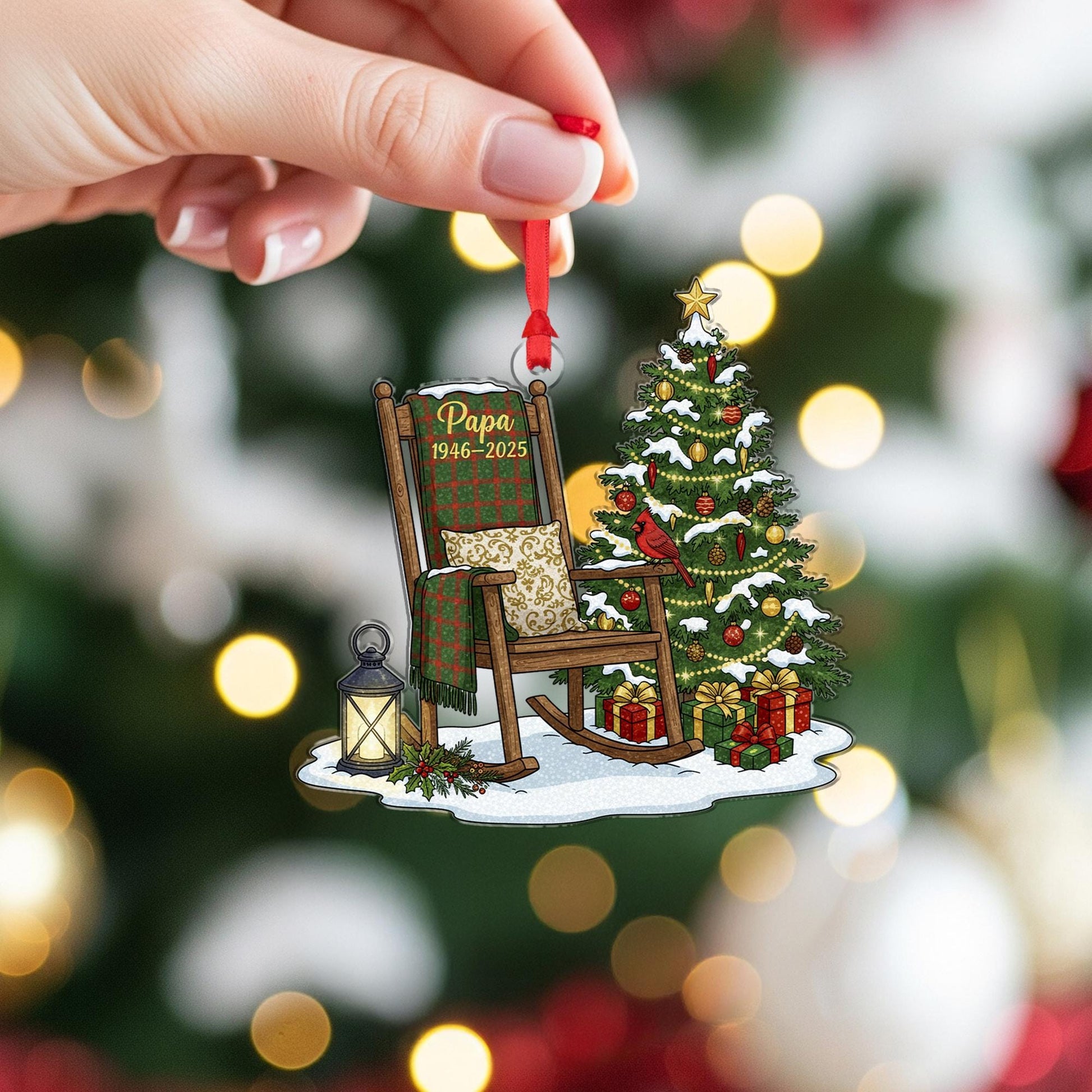Personalized Memorial Christmas Ornament: In Memory Keepsake Gift