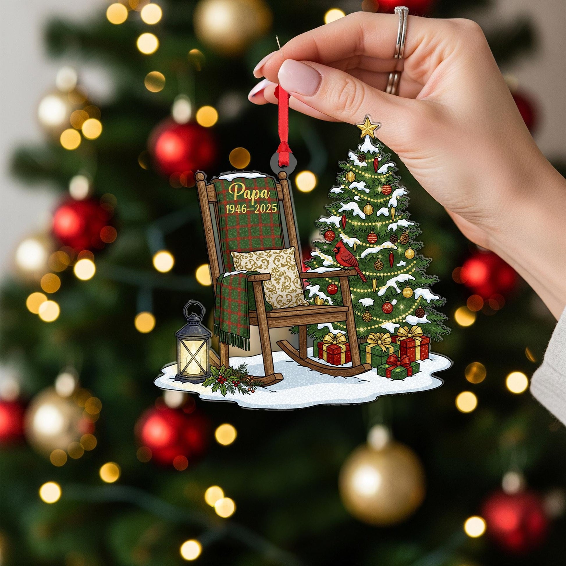 Personalized Memorial Christmas Ornament: In Memory Keepsake Gift