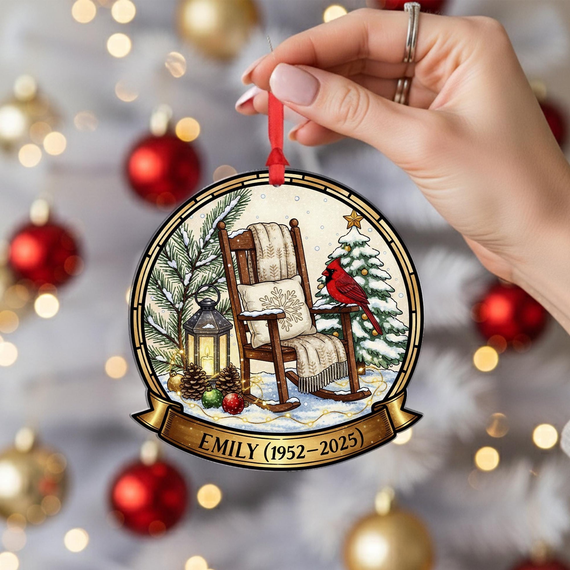 Personalized Memorial Ornament: In Memory Christmas Keepsake