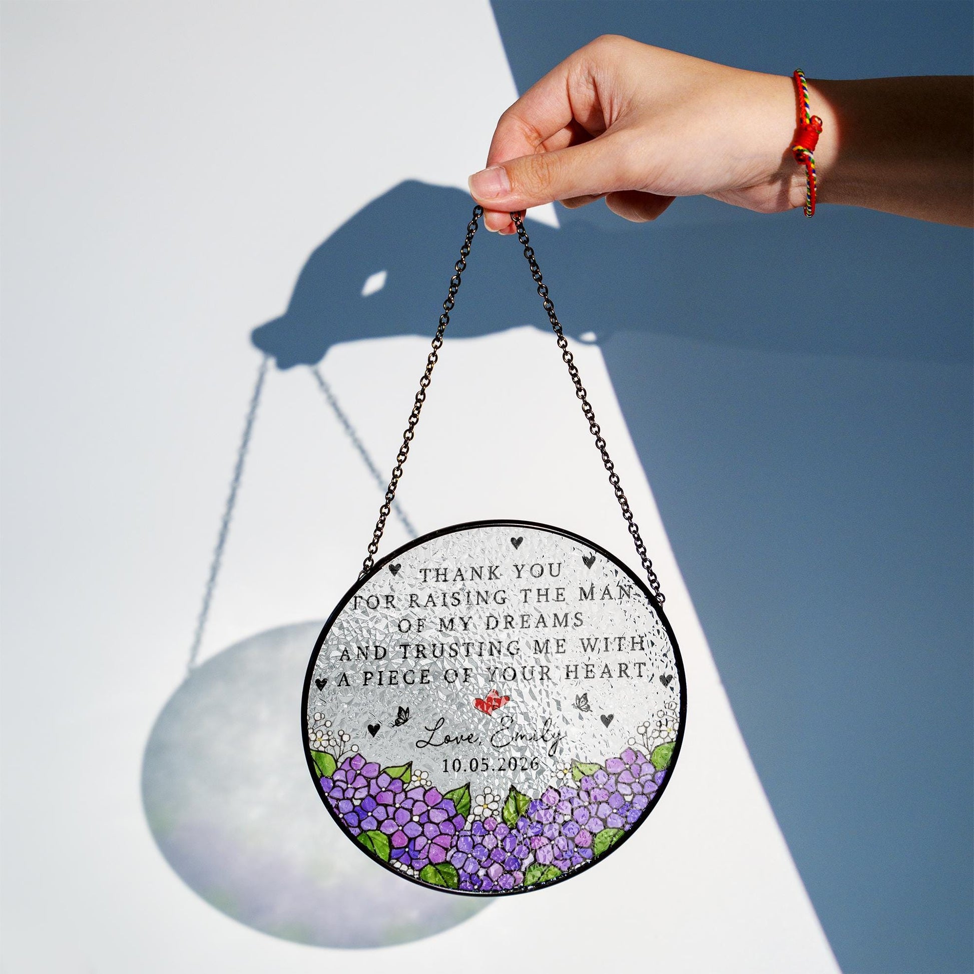 Personalized Wedding Suncatcher Gift: Thank You for Raising the Man of My Dreams Keepsake for Mother-in-Law