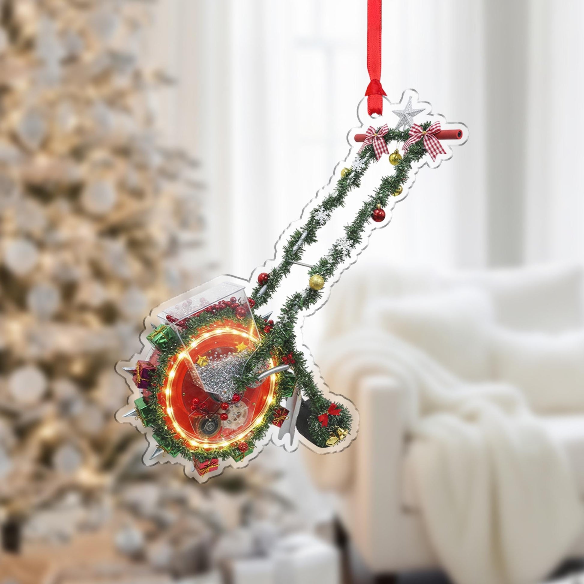 Manual Seeder Ornament Christmas Suncatcher Farm Garden Holiday Decor