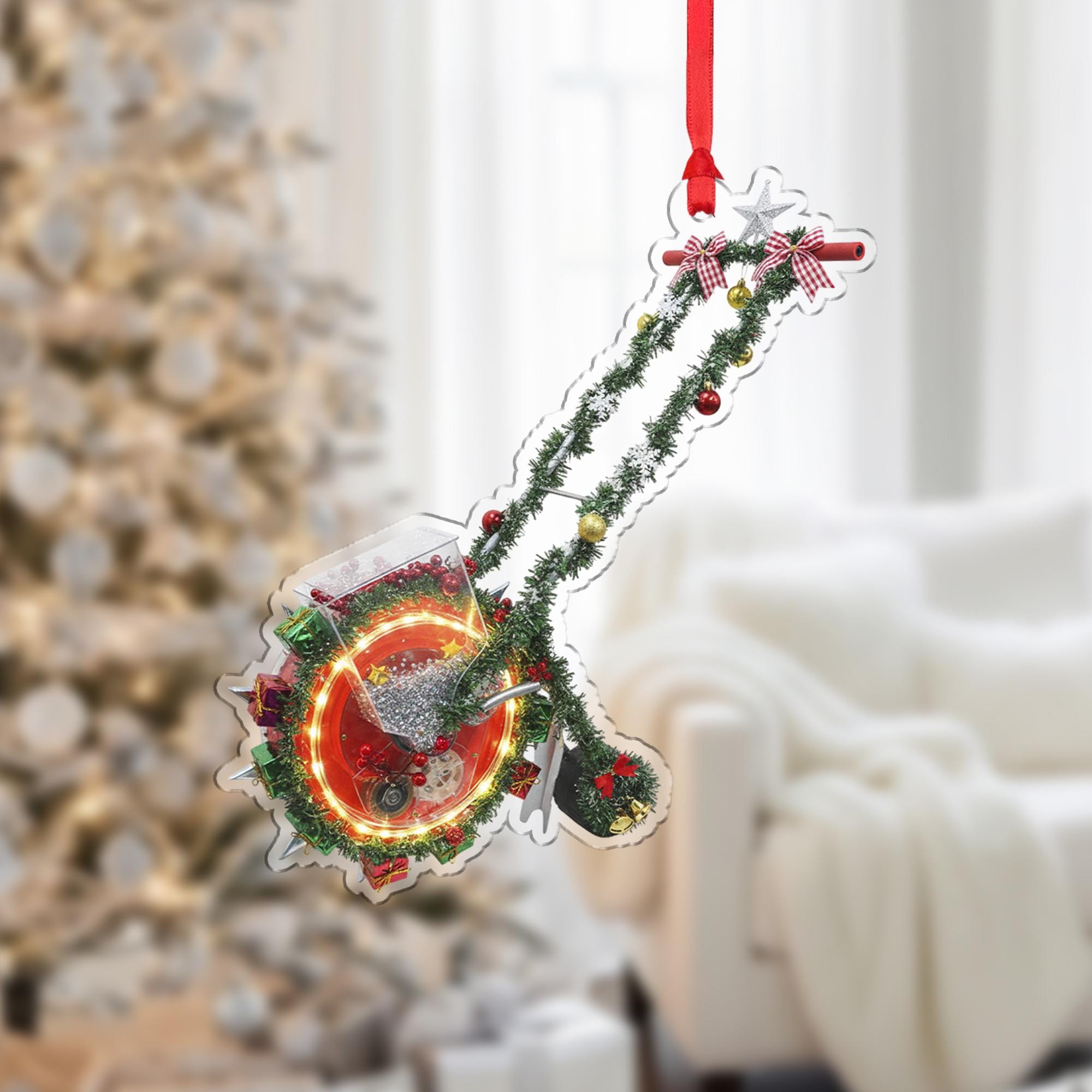 Manual Seeder Ornament Christmas Suncatcher Farm Garden Holiday Decor