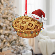Personalized Apple Pie Ornament - Custom Name Foodie Gift, Funny Christmas Dessert