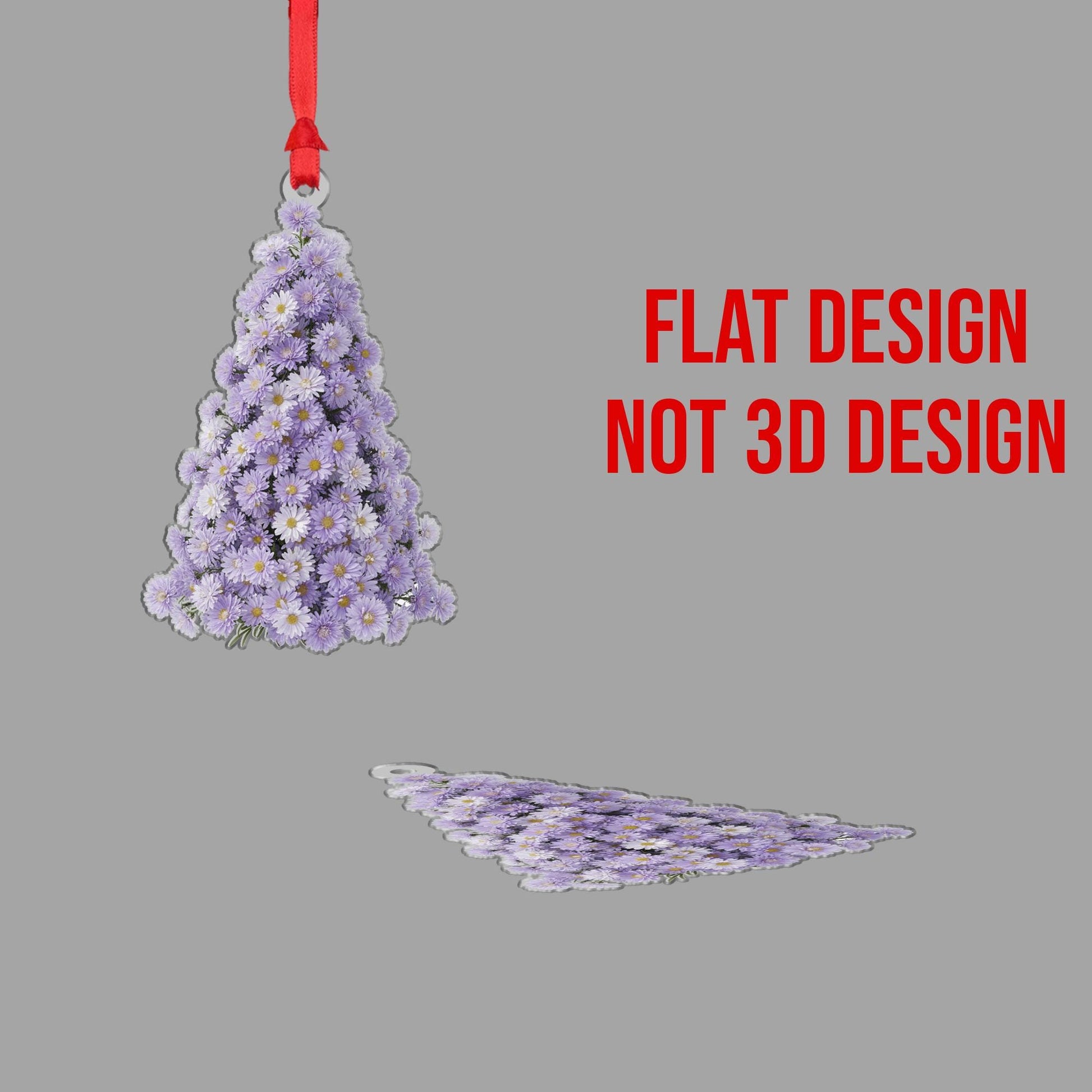 Aster Flower Christmas Ornament – Pressed Floral Tree Hanging Decoration