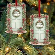 Personalized Door Wreath Christmas Ornament – Painted Wooden House Door Decoration