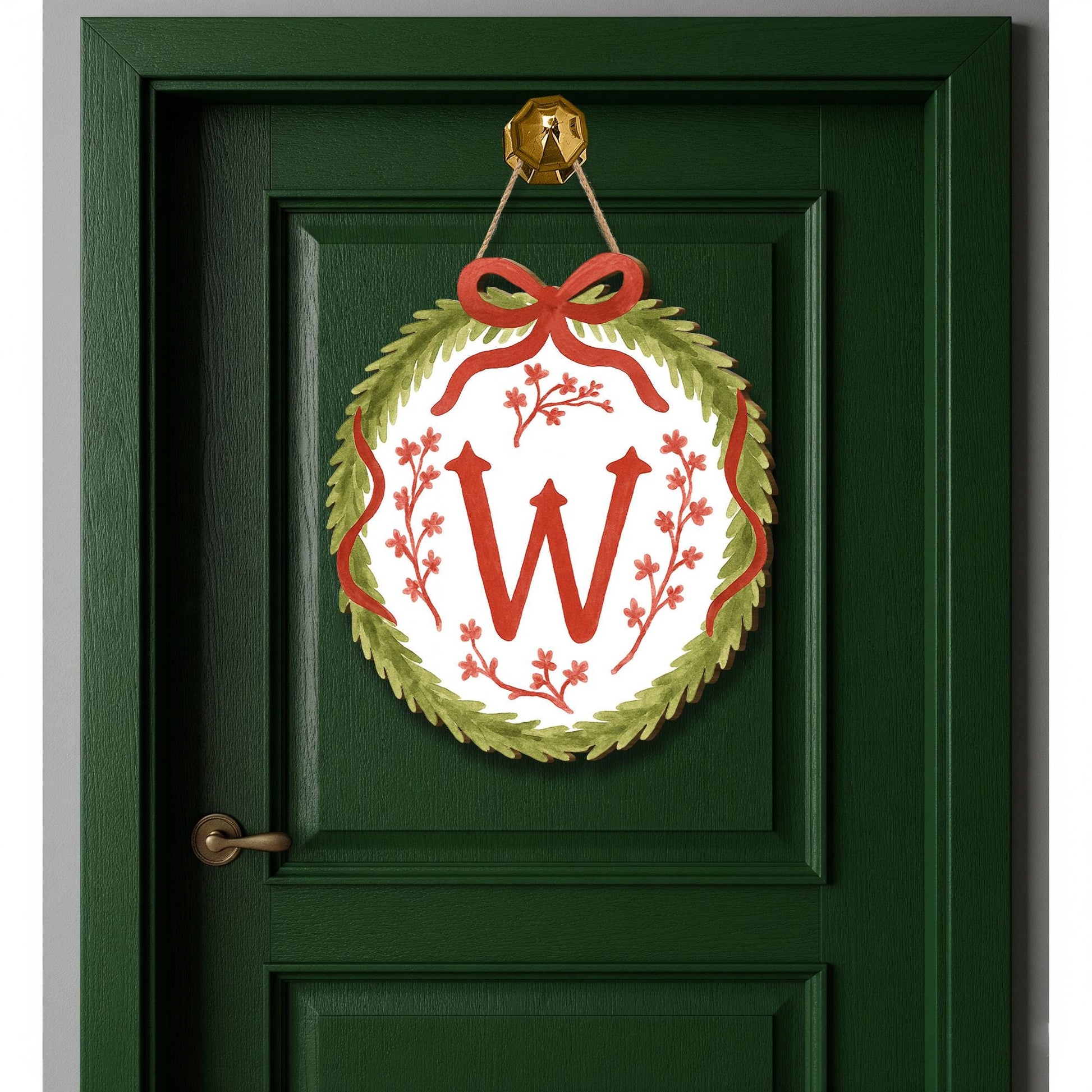 Custom Monogram Christmas Sign | Chinoiserie Wooden Holiday Decor