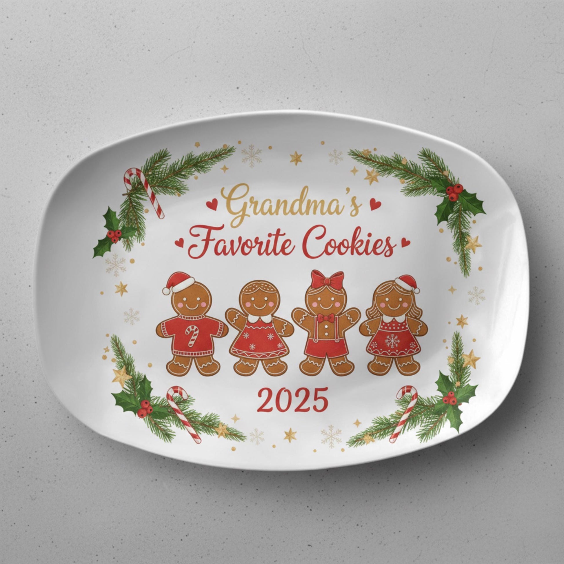 Grandma’s Favorite Cookies Platter — Christmas Cookie Serving Tray