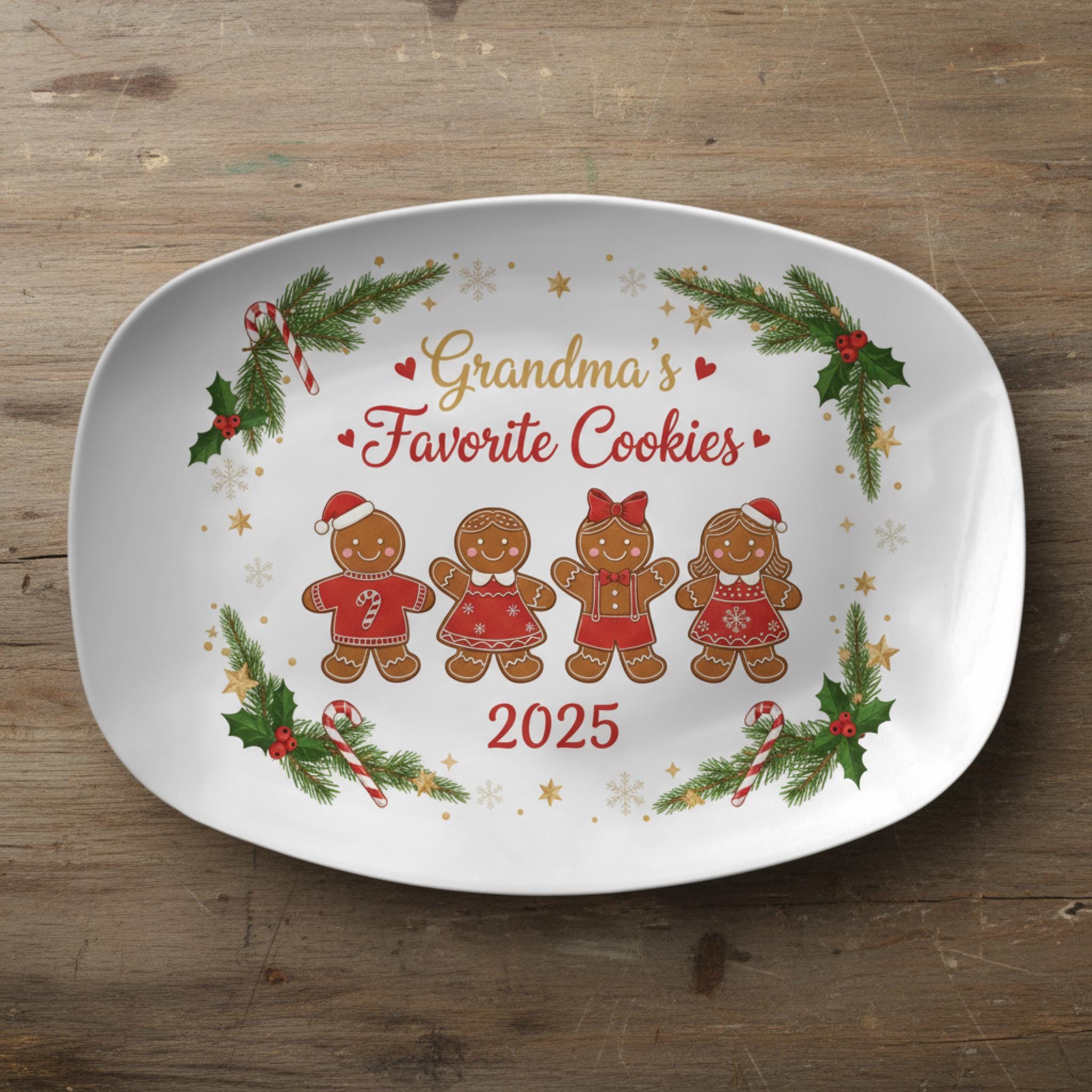 Grandma’s Favorite Cookies Platter — Christmas Cookie Serving Tray