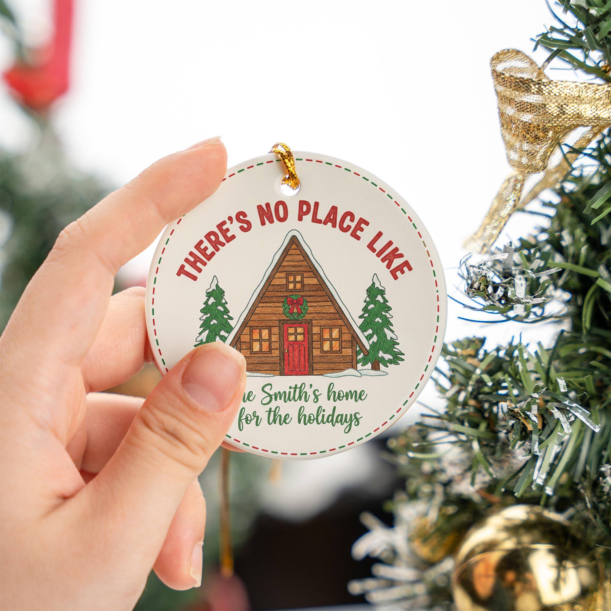 Personalized Ceramic Ornament: Custom Family Home Decoration Christmas Holiday Keepsake
