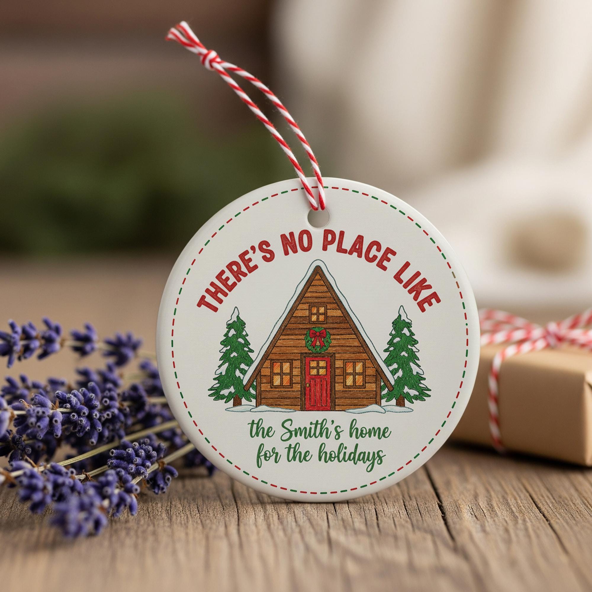 Personalized Ceramic Ornament: Custom Family Home Decoration Christmas Holiday Keepsake