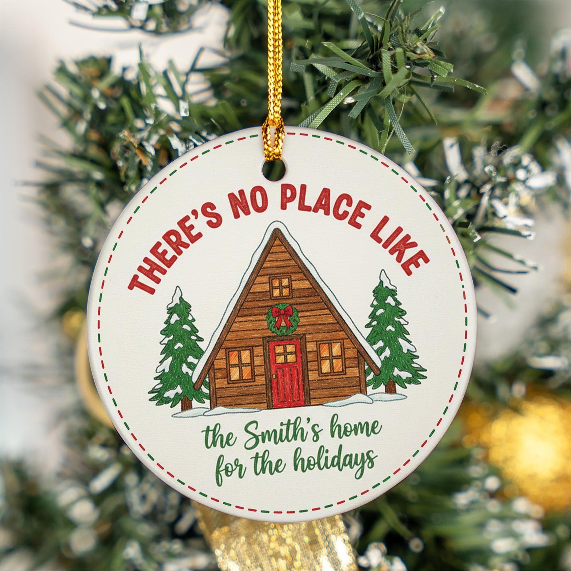 Personalized Ceramic Ornament: Custom Family Home Decoration Christmas Holiday Keepsake