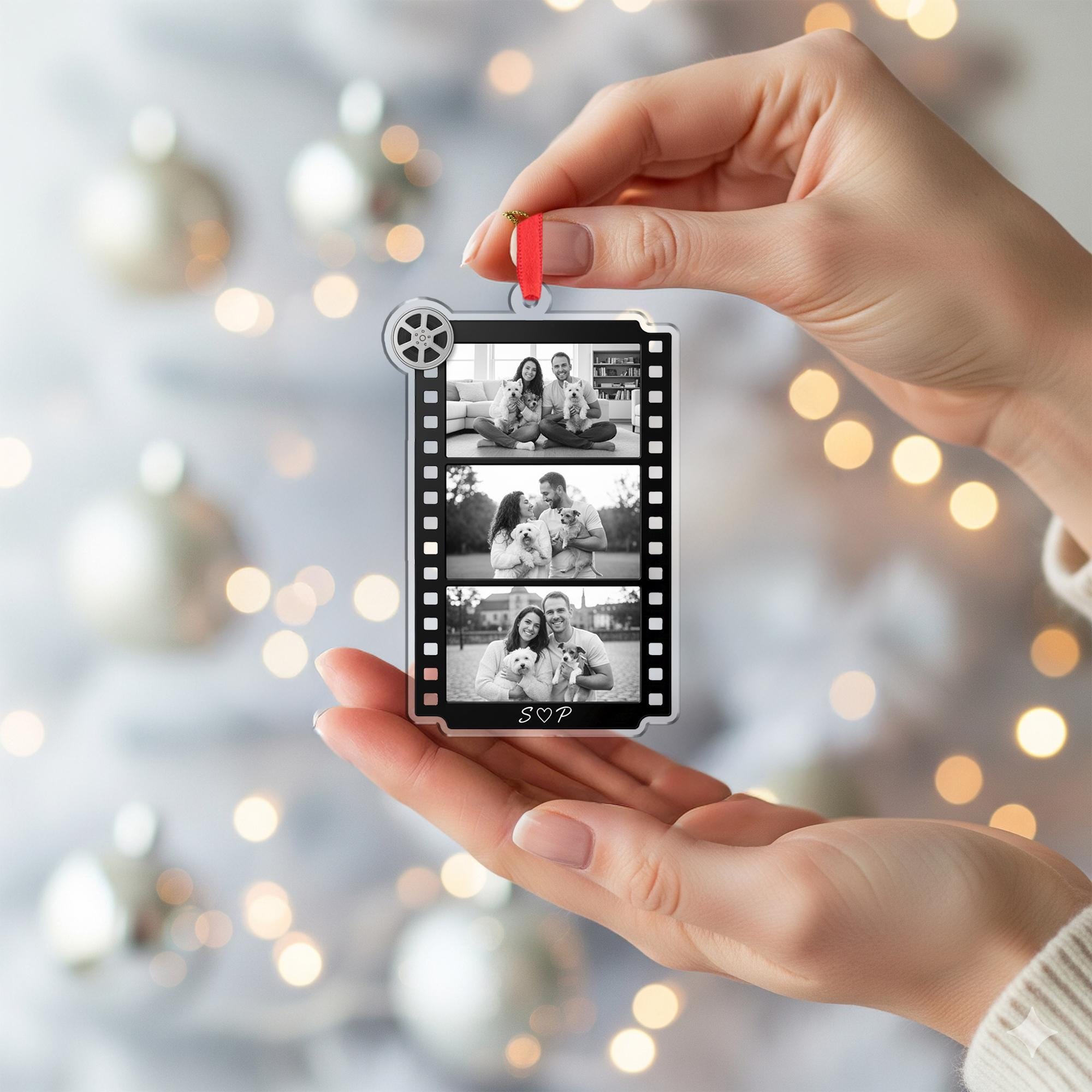 Personalized Film Reel Photo Ornament: Custom Keepsake Gift