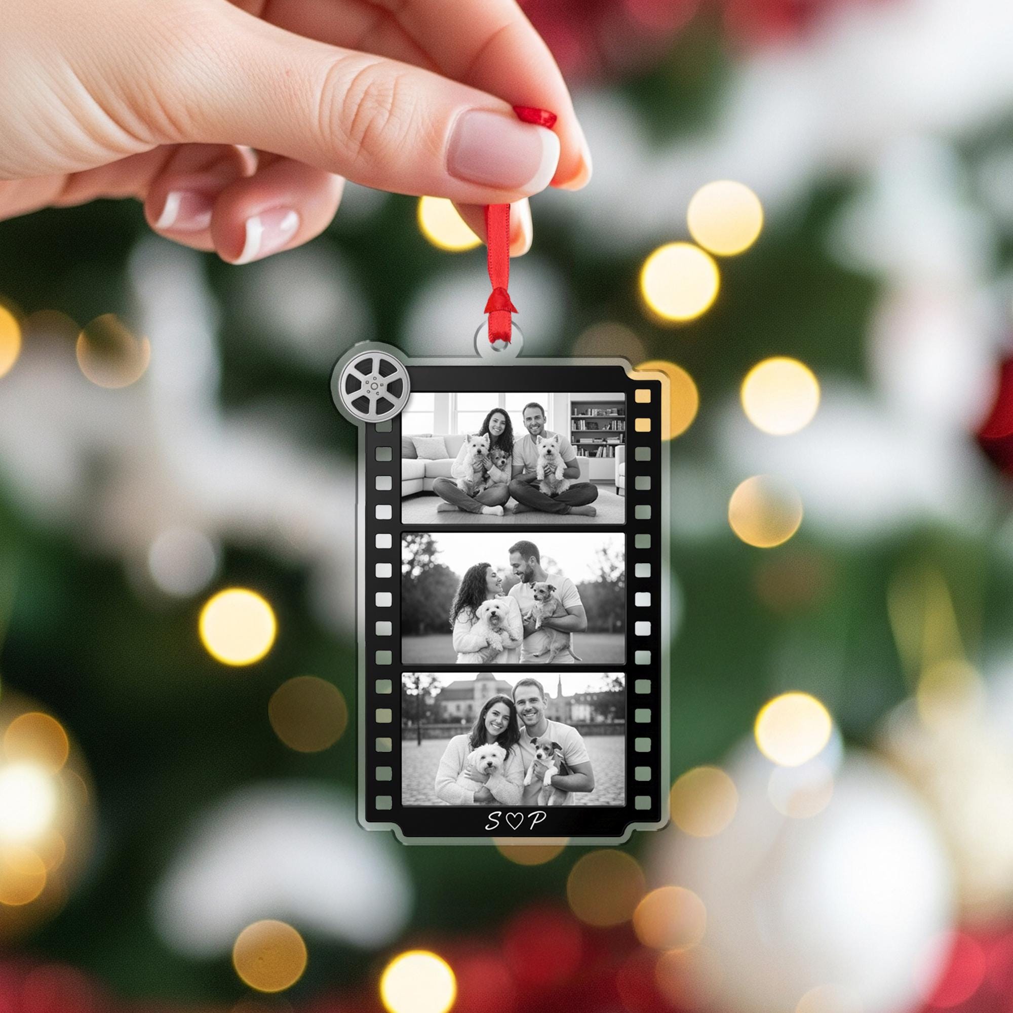 Personalized Film Reel Photo Ornament: Custom Keepsake Gift