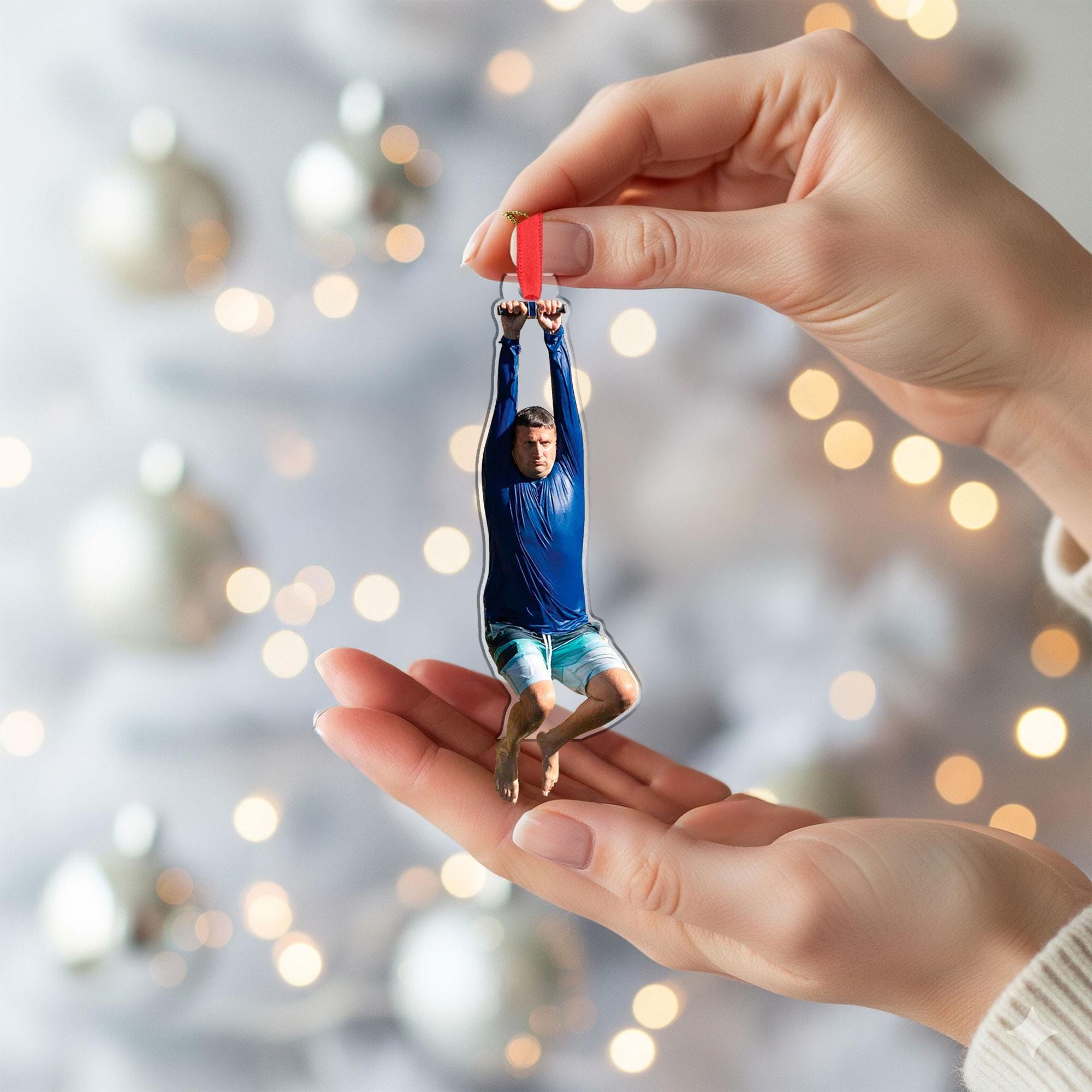 Tim Robinson Zipline Acrylic Ornament: ITYSL Christmas Decor