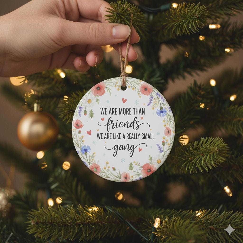 Friendship Ornament – Funny Ceramic Keepsake Gift for Best Friends