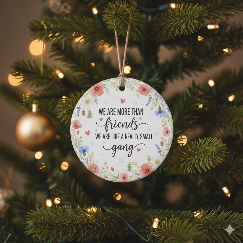Friendship Ornament – Funny Ceramic Keepsake Gift for Best Friends