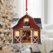 Personalized Chicken Couple Ornament — Custom Farm Barn Christmas Decoration 2025