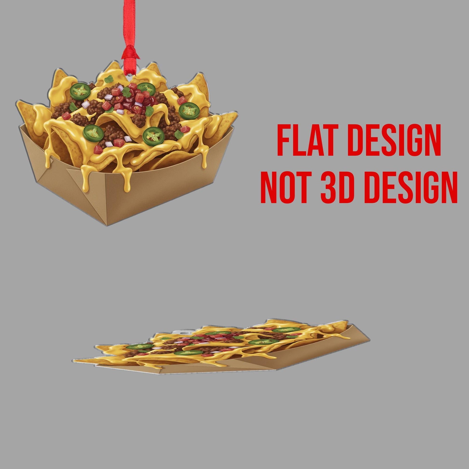 Nachos Ornament – Resin Christmas Tree Decoration with Cheese and Jalapeño Design