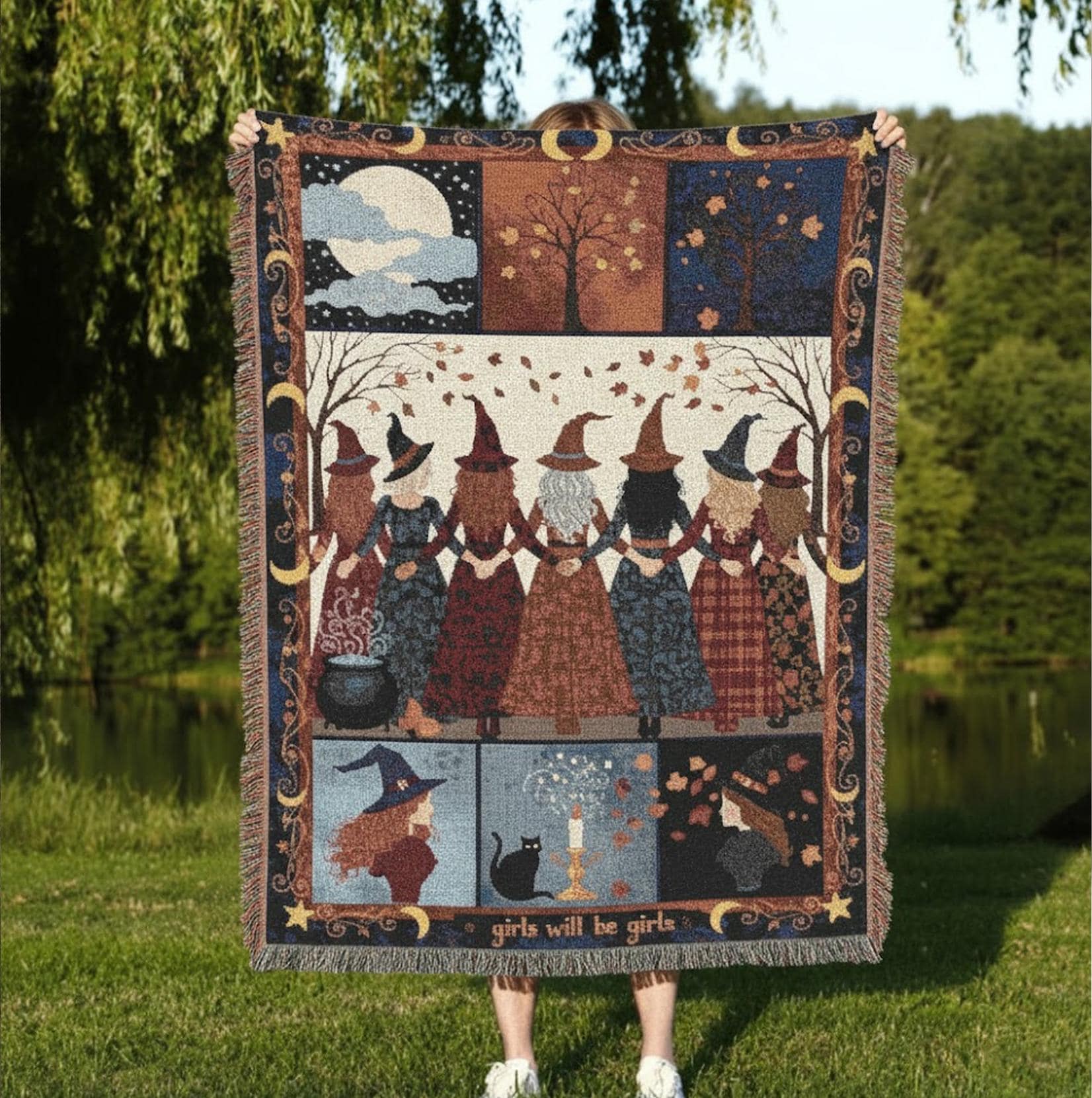 Witch Girls Will Be Girls: Weave Woven Blanket