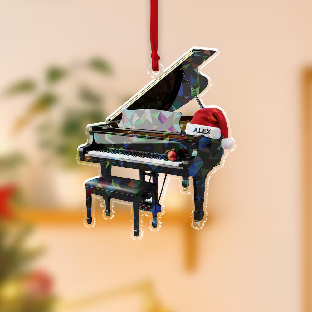 Personalized Piano Hologram Ornament – Acrylic Grand Piano Charm