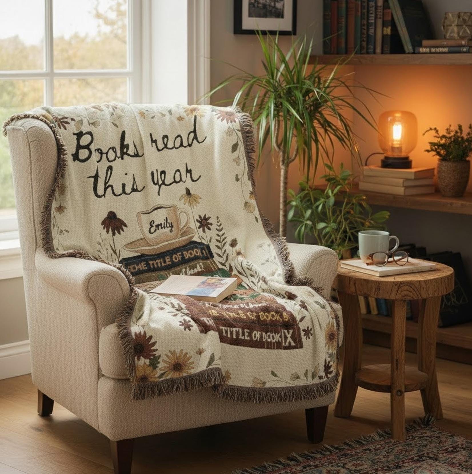 Personalized Book Titles: Books Read This Year- Weave Woven Blanket