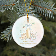 Ceramic Ornament: Mom “Mother of the Bride” Keepsake – Wedding Tree Design