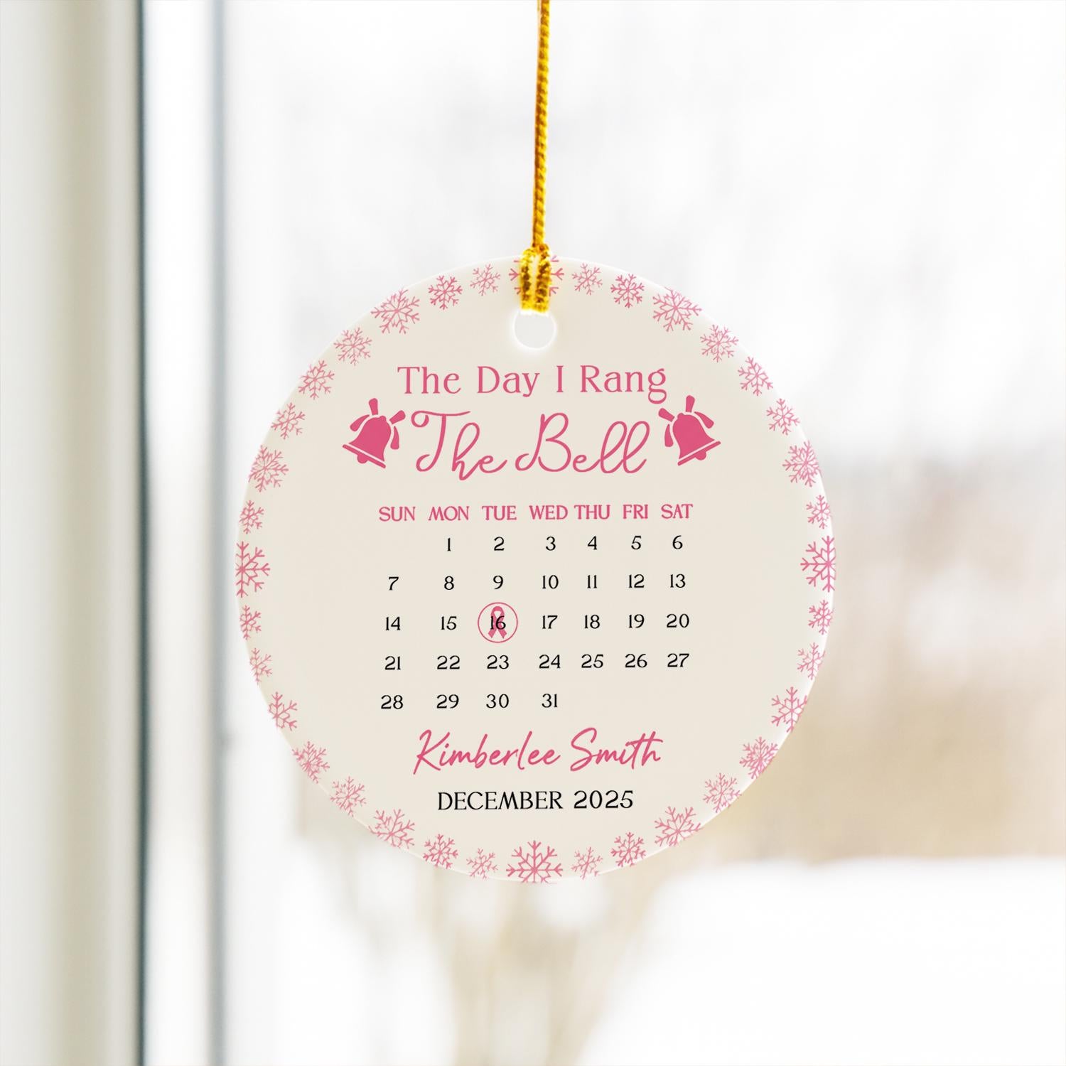 The Day I Rang The Bell Ornament – Personalized Cancer Survivor Milestone Keepsake 2025