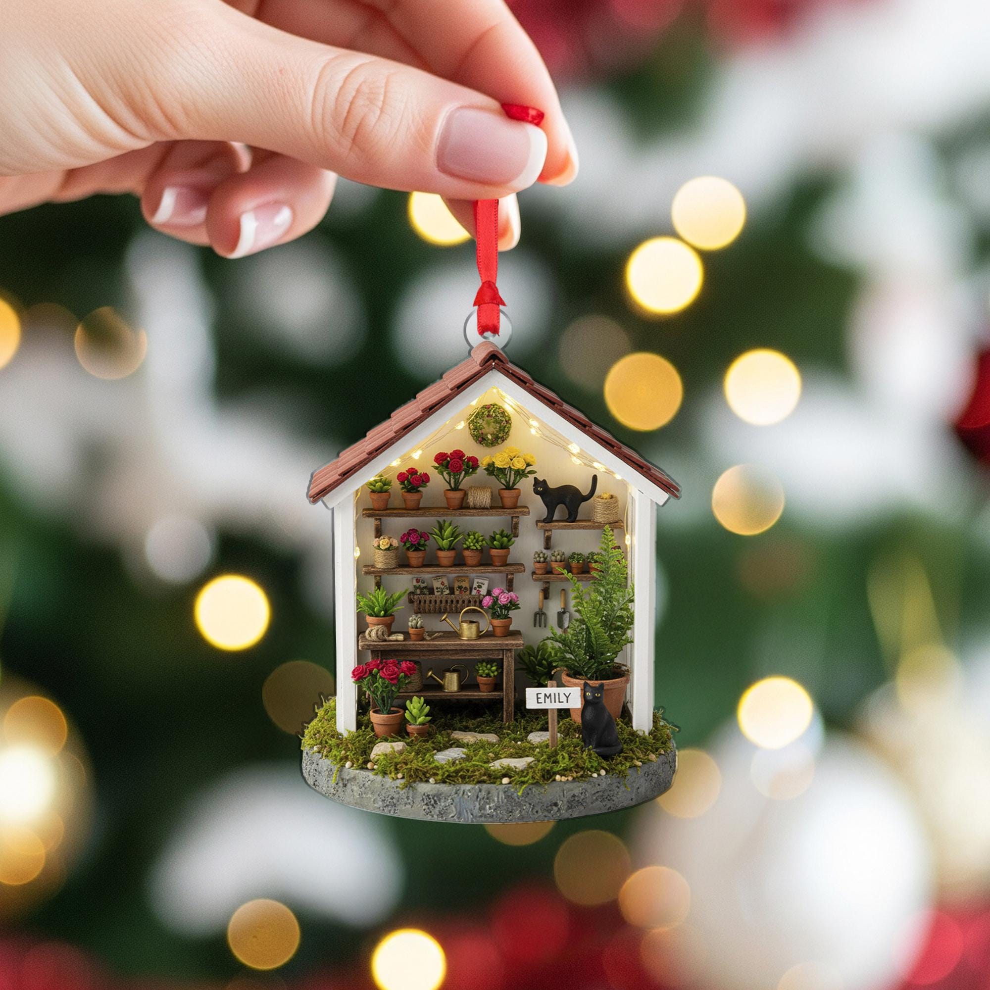 Miniature House Garden Ornament – Hanging Indoor Terrarium Decor