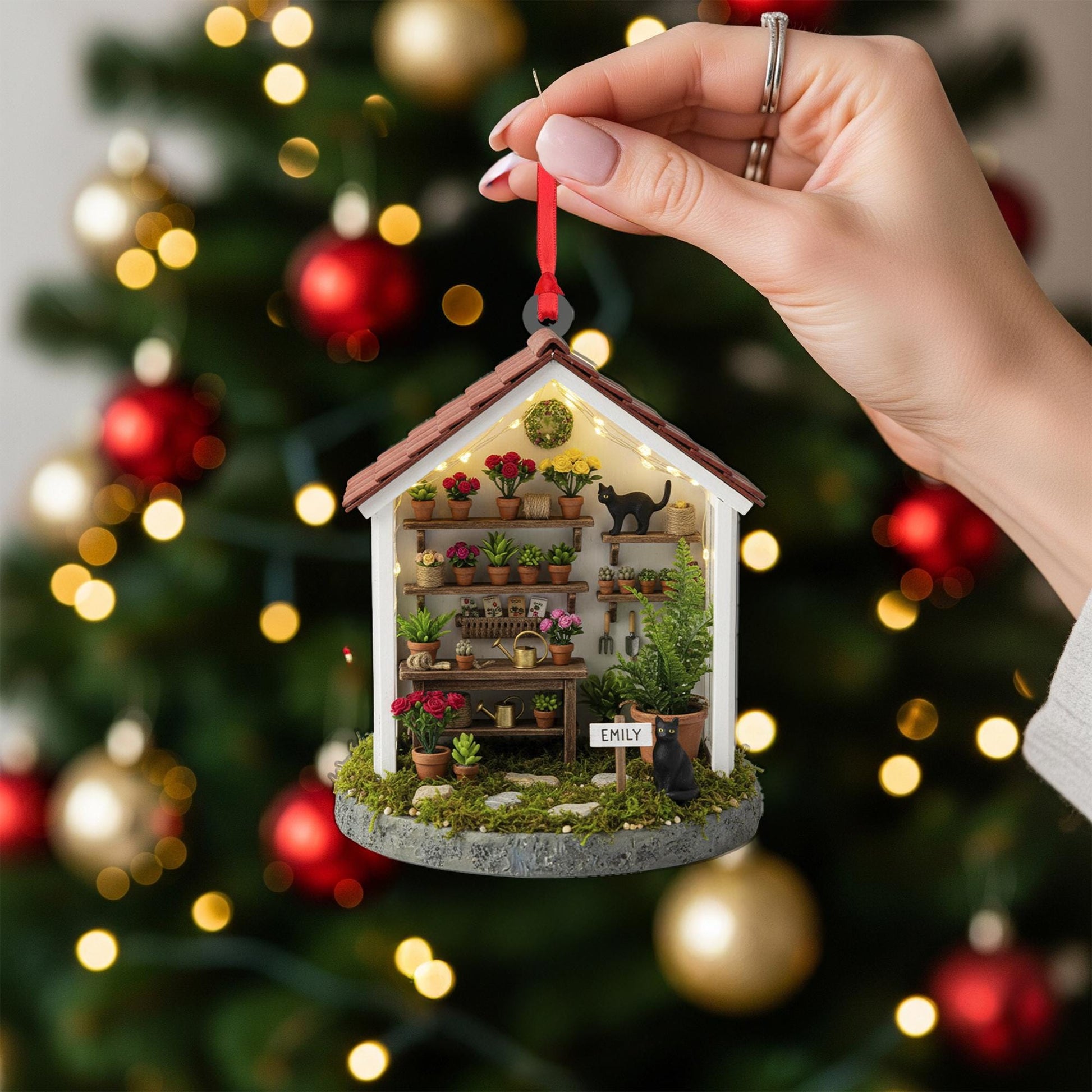 Miniature House Garden Ornament – Hanging Indoor Terrarium Decor