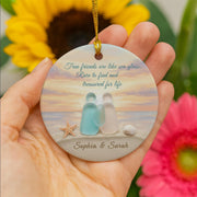 Custom Flat Ceramic Ornament Personalized Friendship Keepsake
