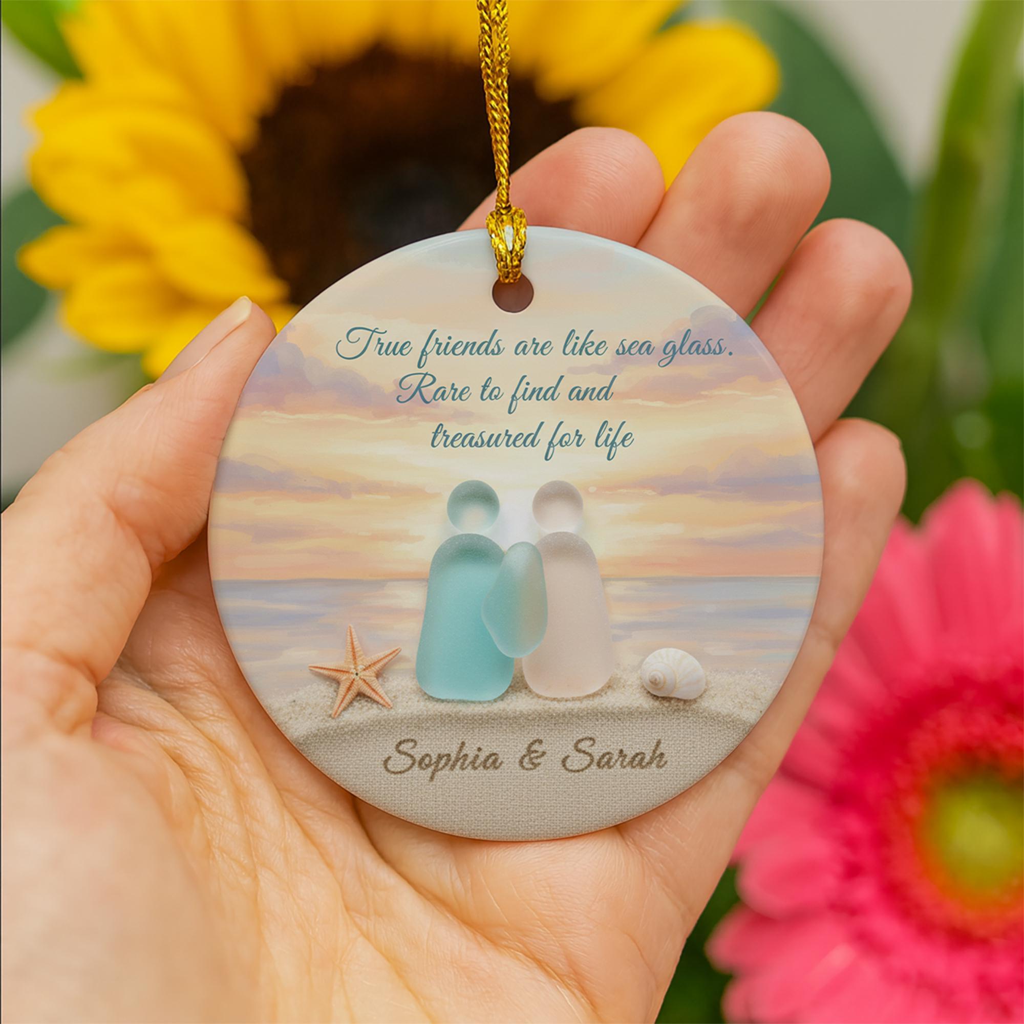 Custom Flat Ceramic Ornament Personalized Friendship Keepsake