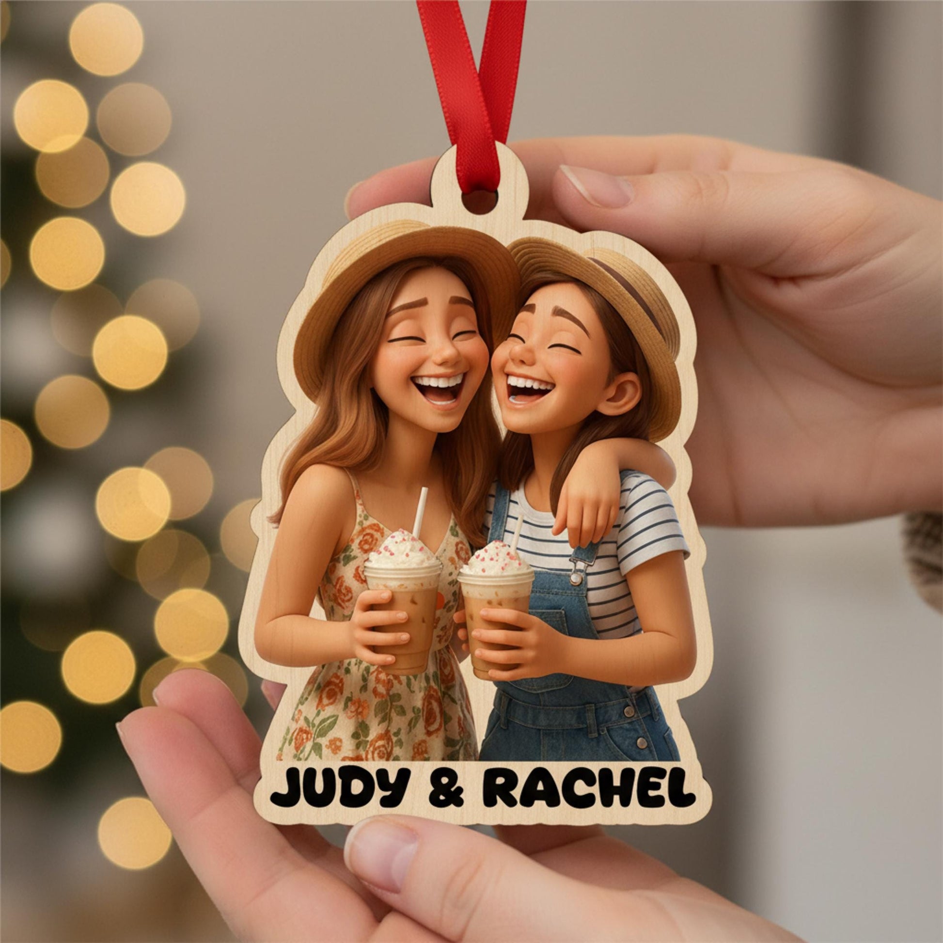 Personalized Best Friend Ornament • Custom Friendship Gift