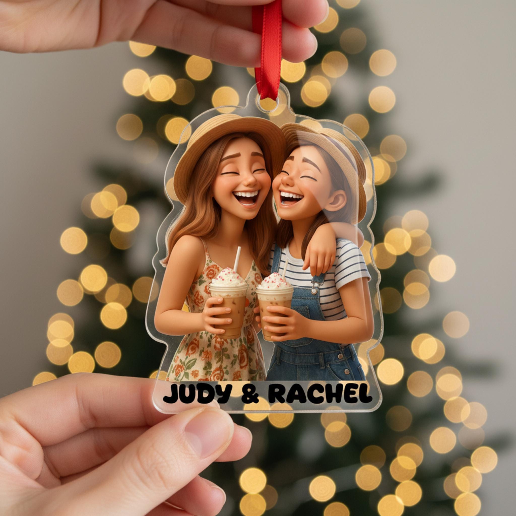 Personalized Best Friend Ornament • Custom Friendship Gift