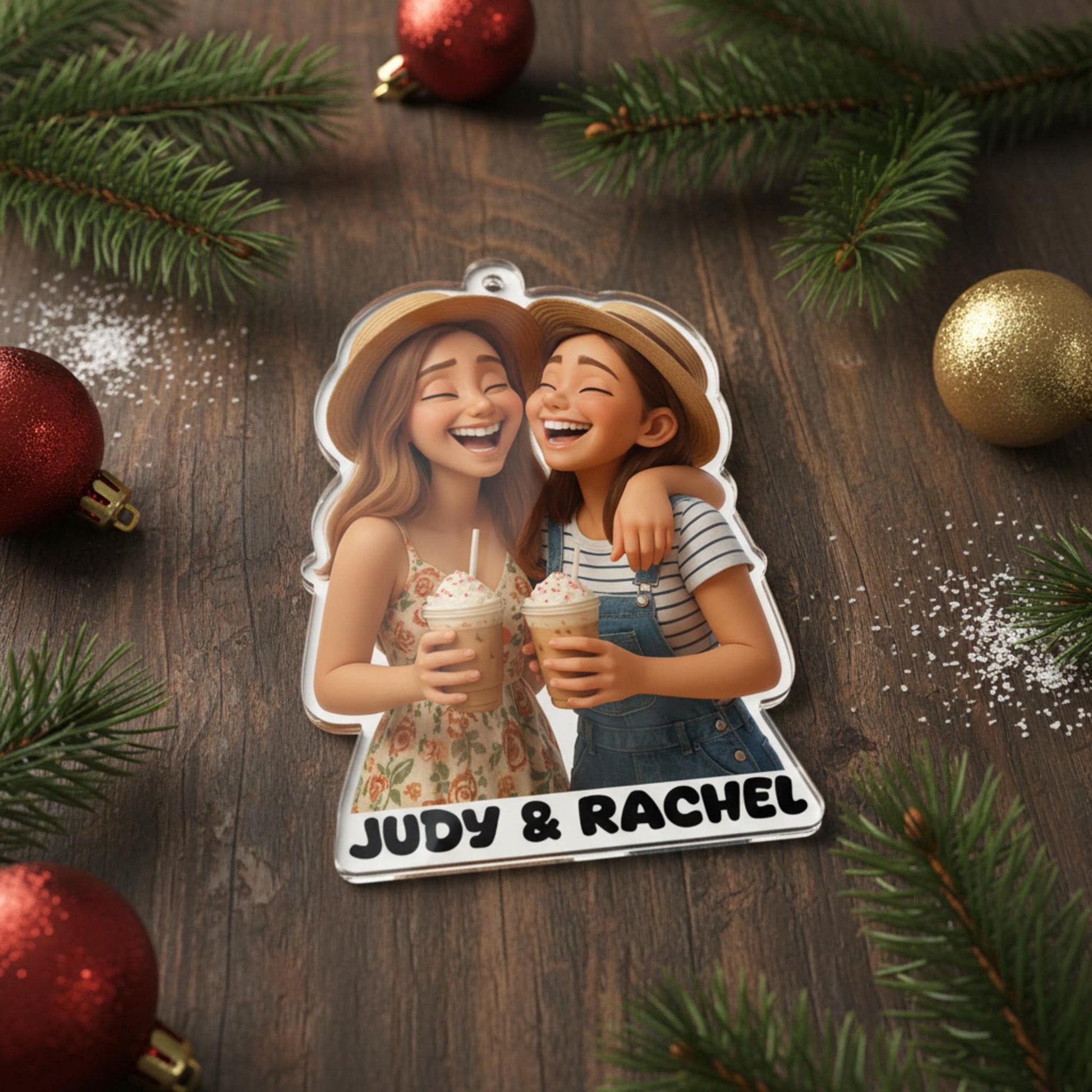 Personalized Best Friend Ornament • Custom Friendship Gift