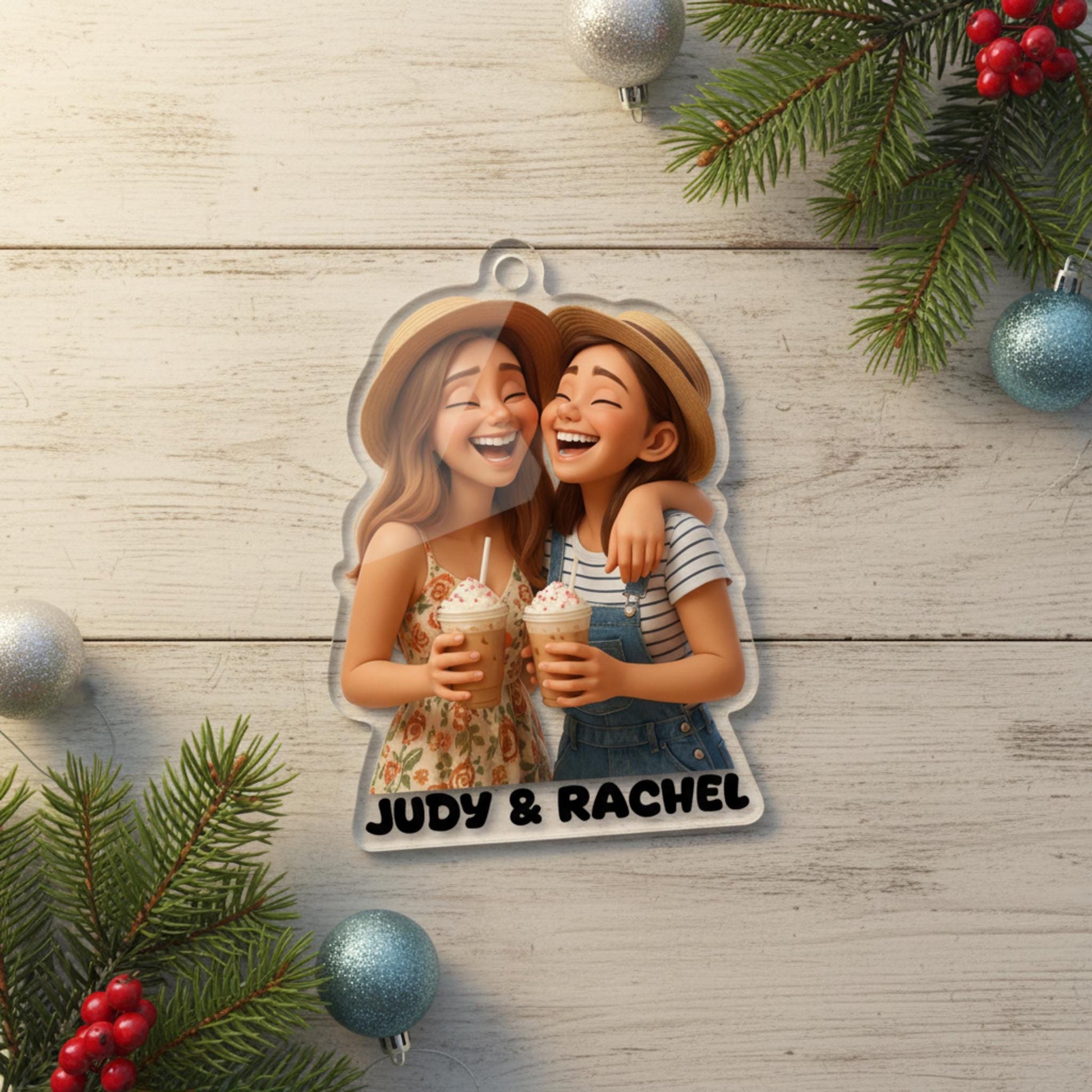 Personalized Best Friend Ornament • Custom Friendship Gift