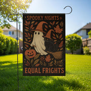 Equal Frights for all Garden Flag | Ghost and Black Cat Outdoor Yard Decor