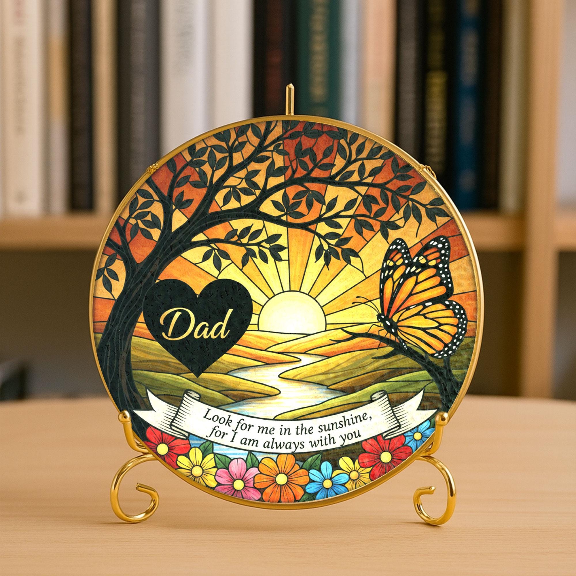 Memorial Suncatcher for Love Ones | Hummingbird Glass Window Hanging