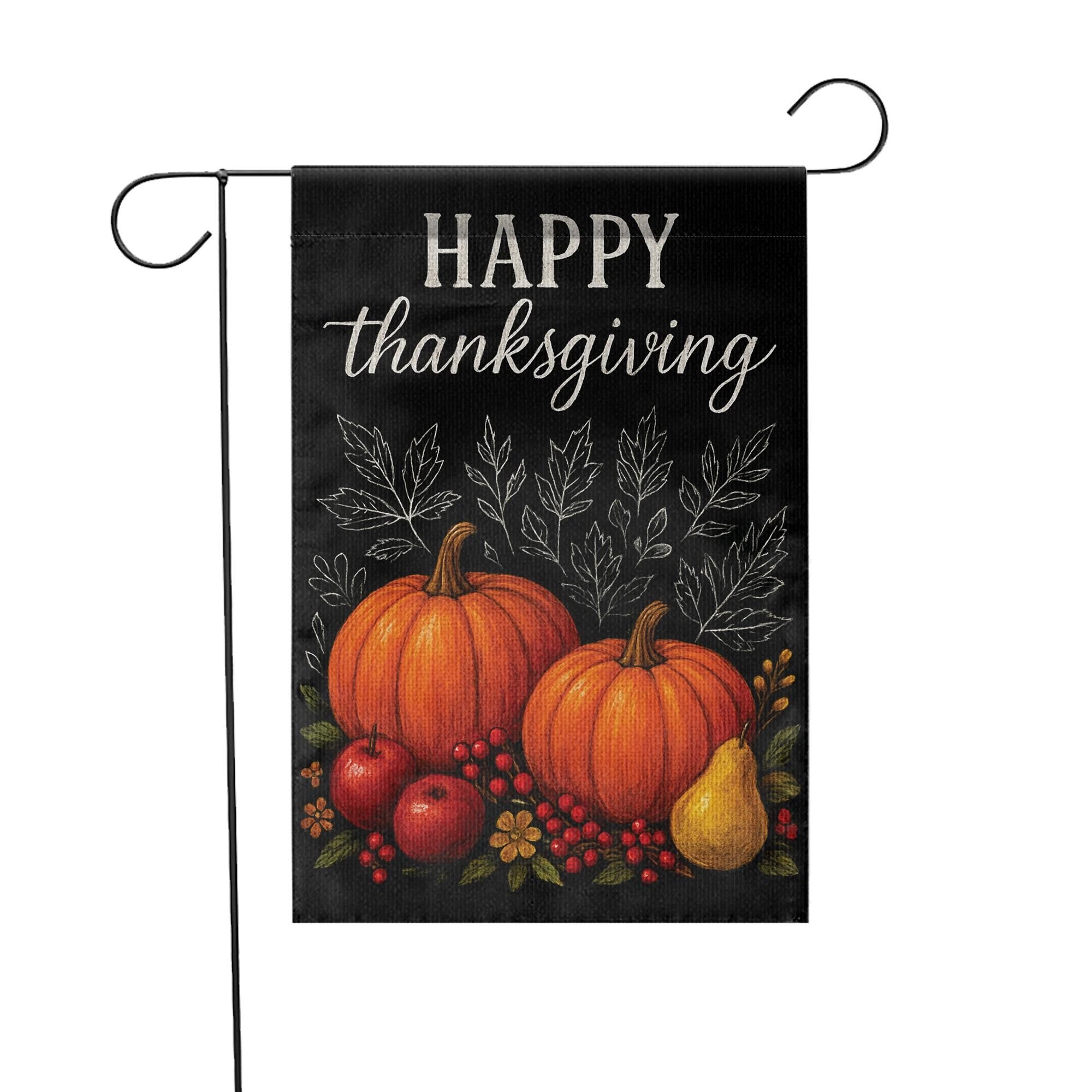 Happy Thanksgiving Garden Flag: Pumpkin Harvest Yard Decor