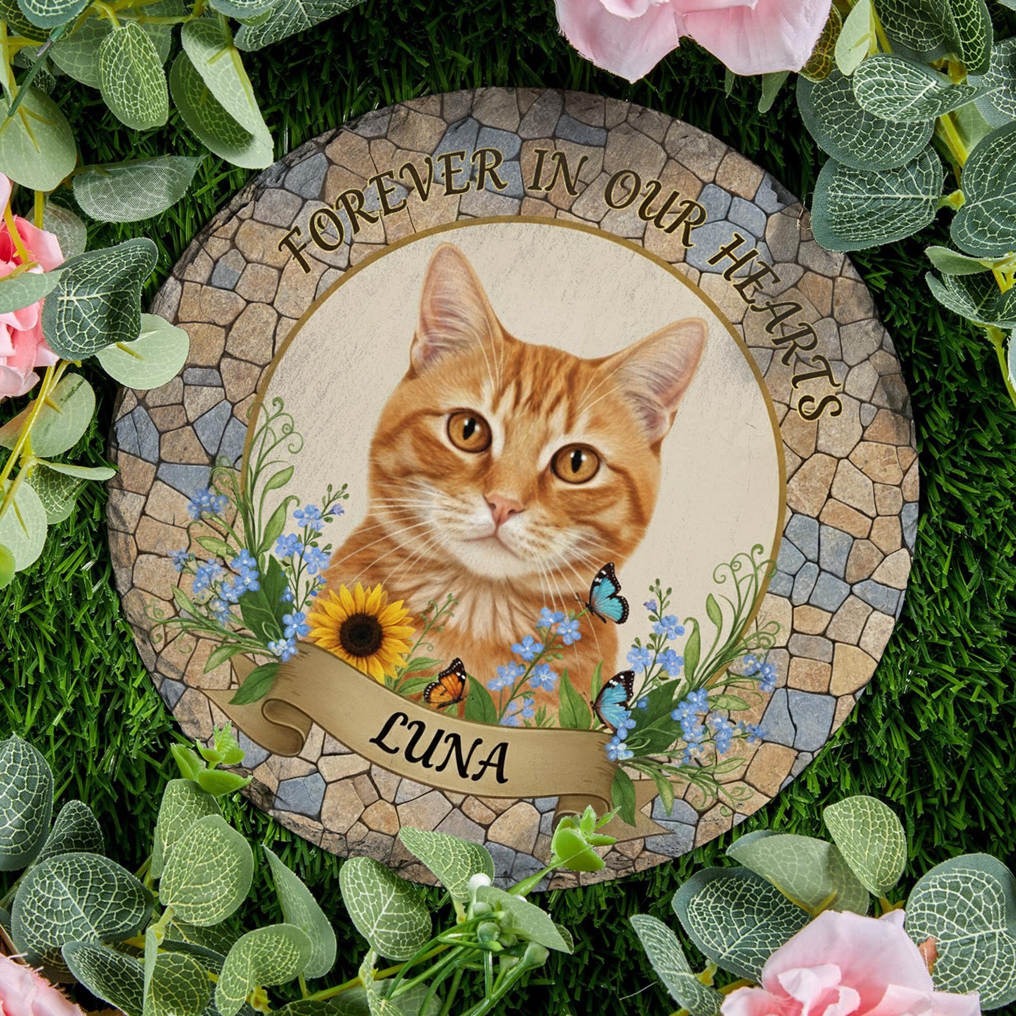 Custom Pet Memorial Garden Stone Personalized Cat Dog Outdoor Decor